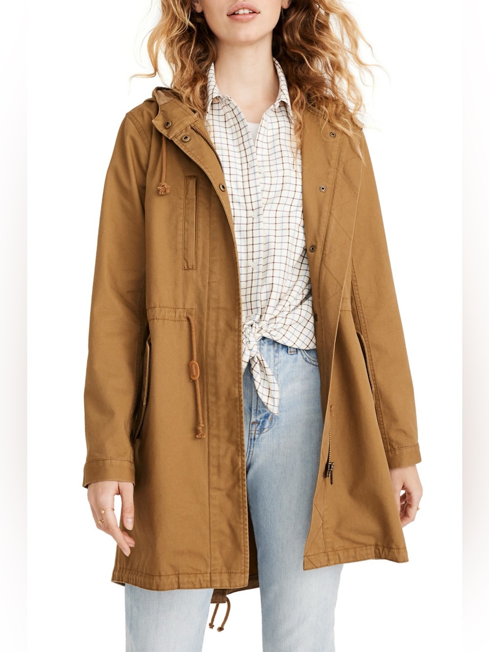Madewell Fishtail Anorak Classic Dessert Tan L